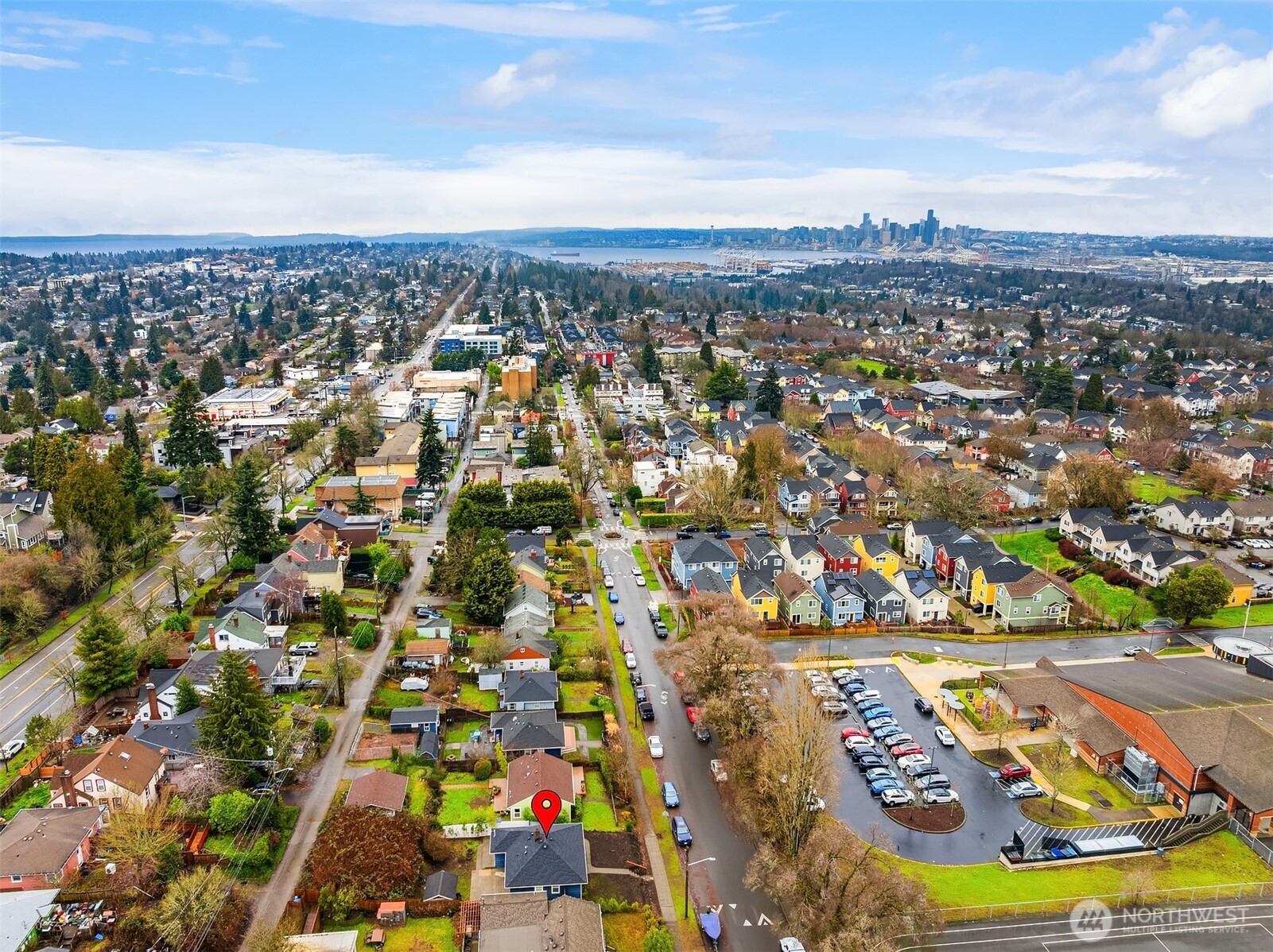 6741 34th Avenue Southwest Seattle, WA 98126 - Photo 21 of 25 an aerial view of residential building and city view