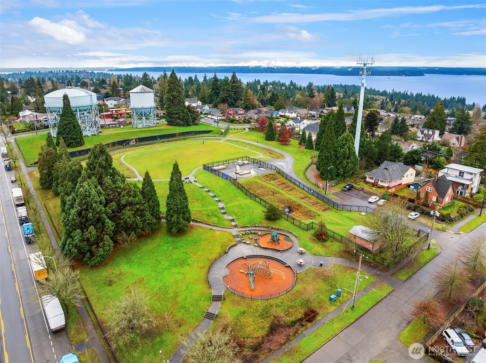 6741 34th Avenue Southwest Seattle, WA 98126 - Photo 23 of 25 an aerial view of a city