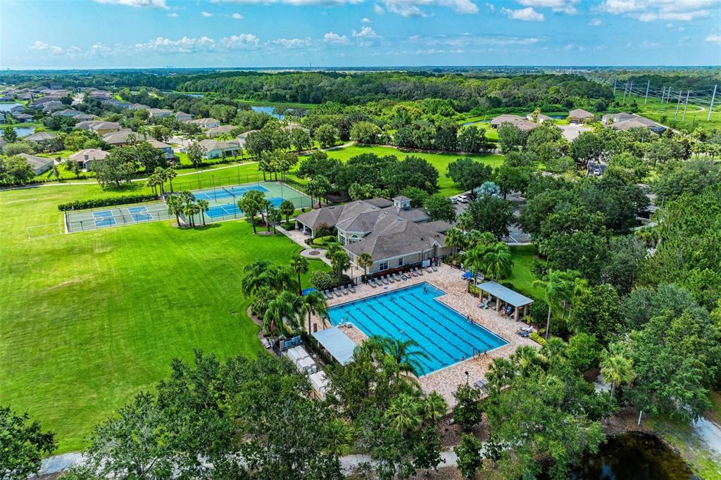 9950 52nd Street East Parrish, FL 34219 - Photo 47 of 48 an aerial view of residential house with outdoor space and street view