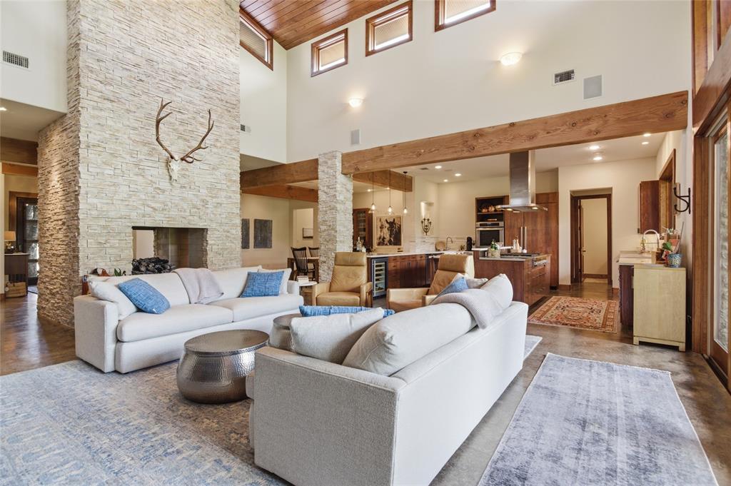 1138 Bancroft Road Keller, TX 76248 - Photo 10 of 39 Vaulted wood-paneled ceilings with exposed beams