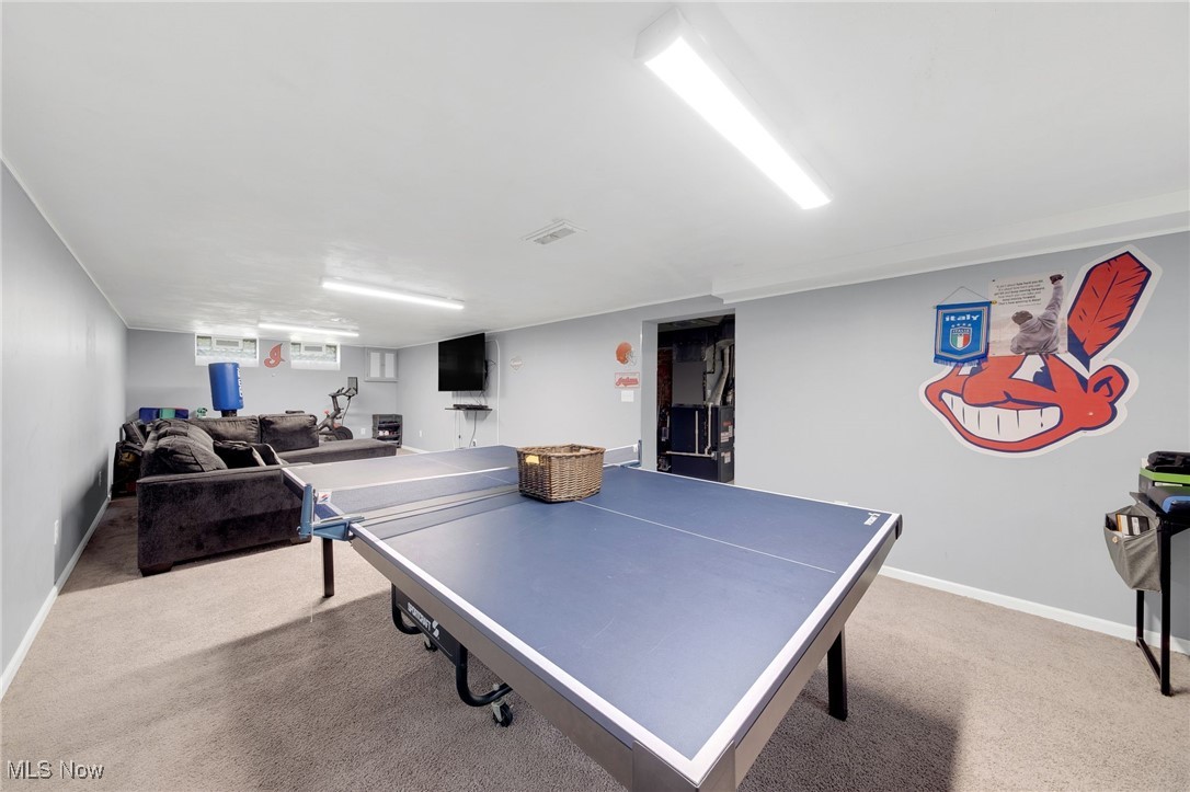 10620 Ridge Road North Royalton, OH 44133 - Photo 22 of 35 Recreation room featuring carpet floors and baseboards