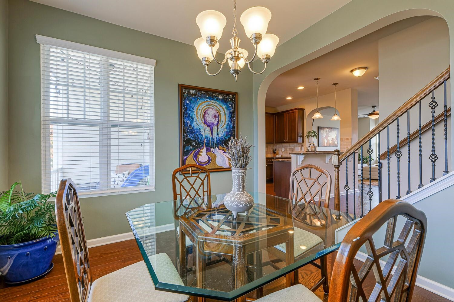 9108 Wooden Road Raleigh, NC 27617 - Photo 17 of 34 Loved the Arched Wall and Wrought Iron Railings