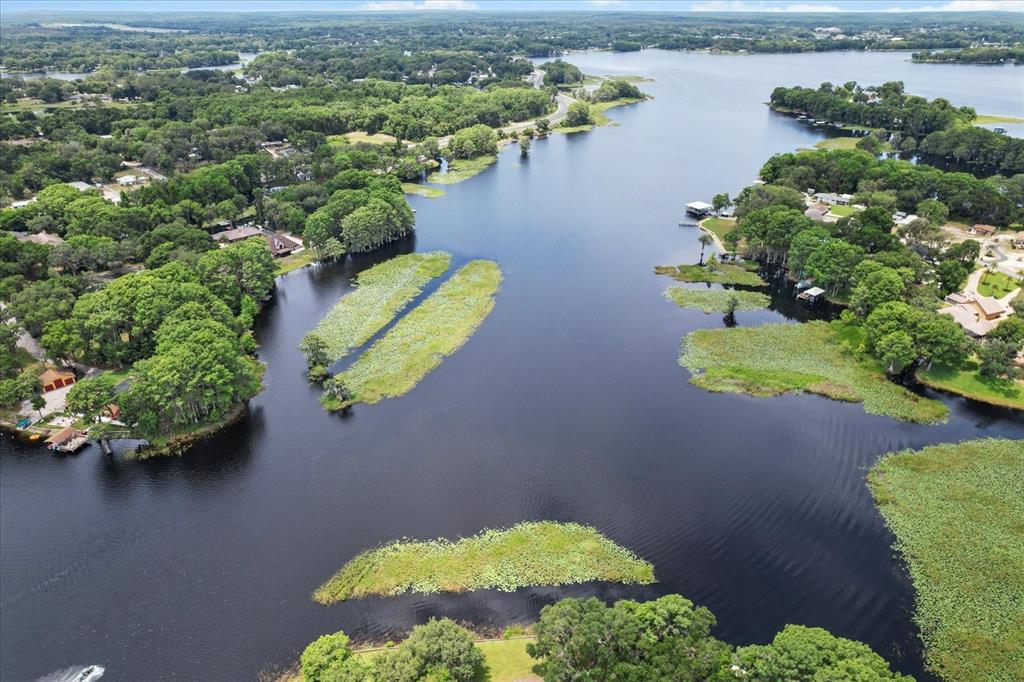 1226 South Telephone Point Road Inverness, FL 34450 - Photo 2 of 43 an aerial view of a house with a yard and lake view