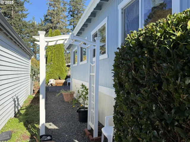 a view of a house with a garden