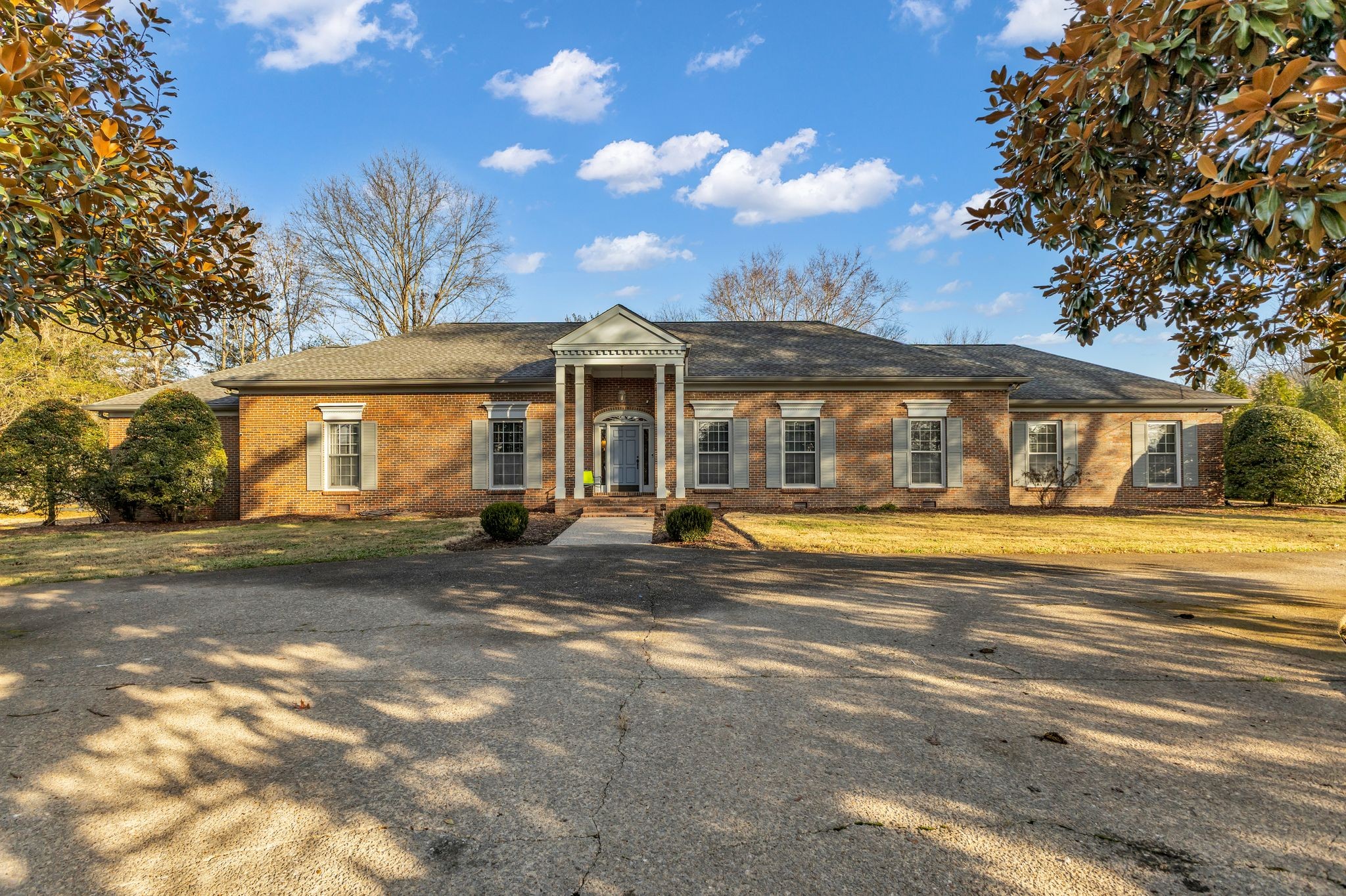 a view of a house with a swimming pool