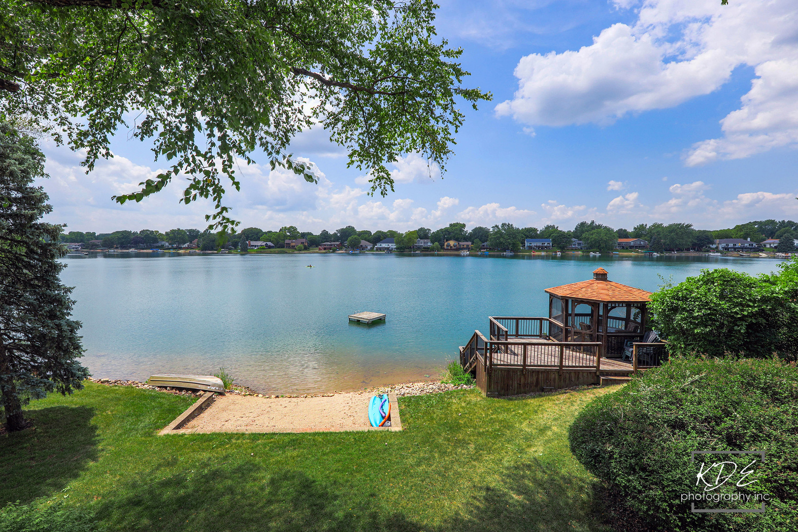 23211 Pilcher Road Plainfield, IL 60544 - Photo 5 of 58 an aerial view of a house with swimming pool and lake view