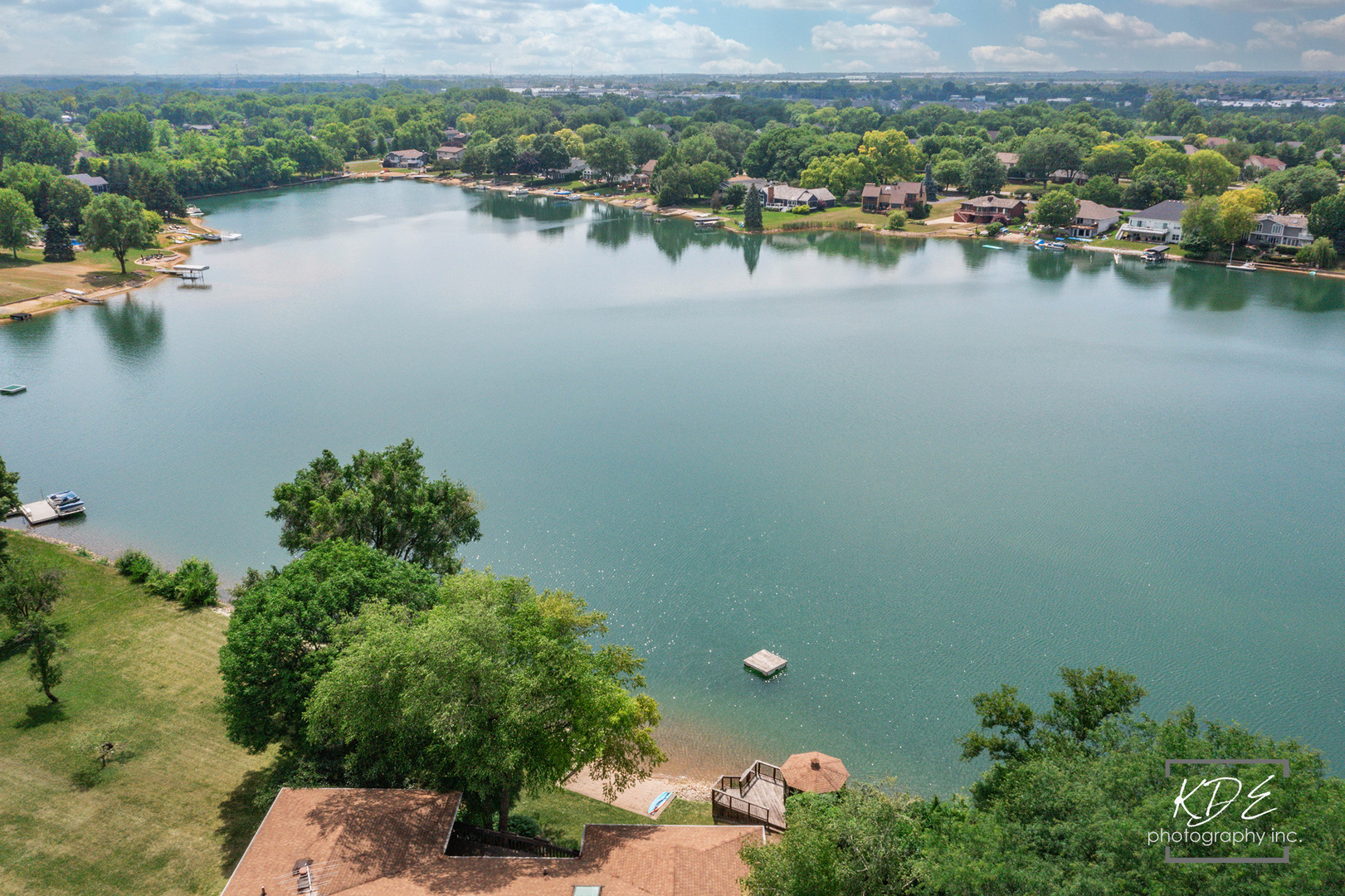 23211 Pilcher Road Plainfield, IL 60544 - Photo 55 of 58 an aerial view of a houses with lake view