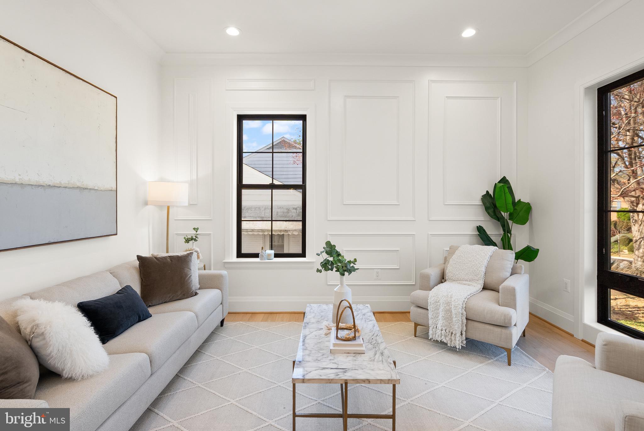 5804 Ridgefield Road Bethesda, MD 20816 - Photo 6 of 53 a living room with furniture and a potted plant