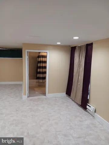 an empty room with a natural light