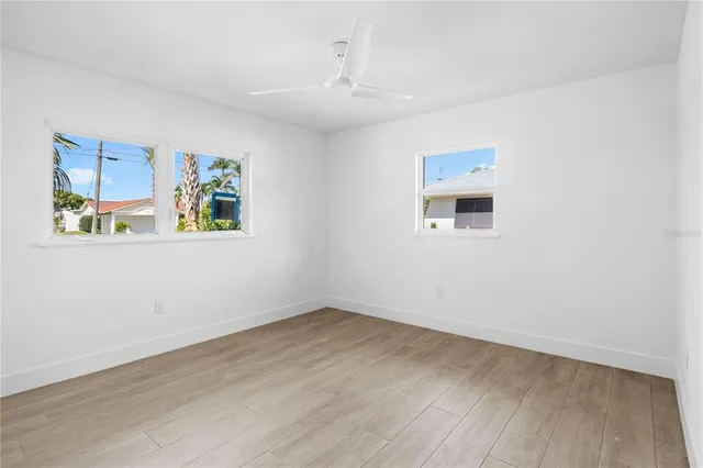 a view of a lake with a patio