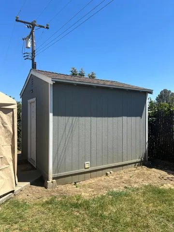 a backyard of a house