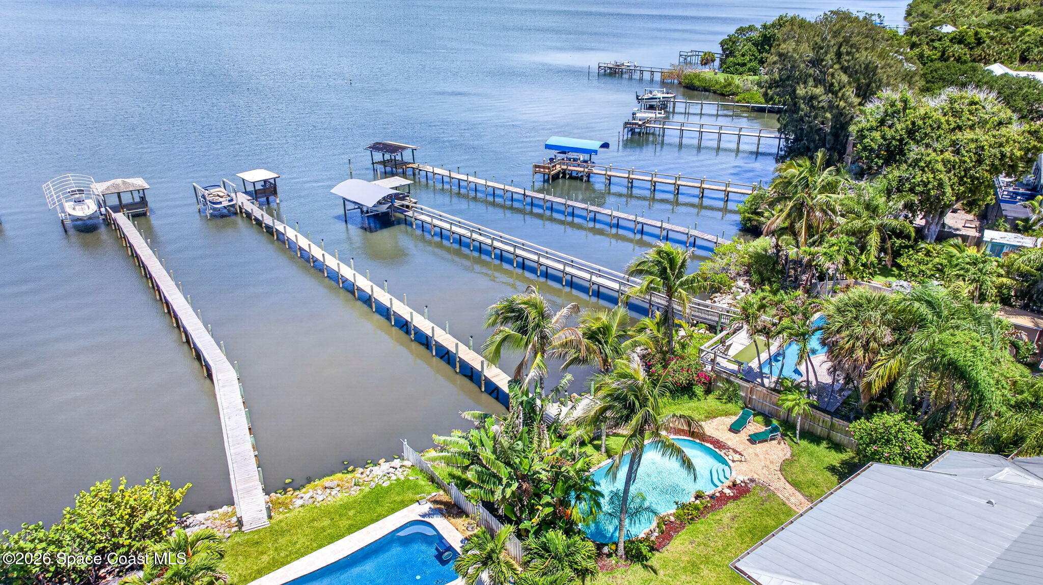 5930 Riverside Drive Melbourne Beach, FL 32951 - Photo 54 of 65 River view w Dock
