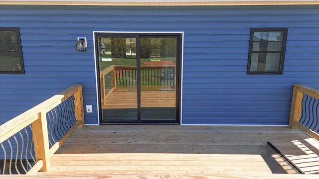 a view of front door of house