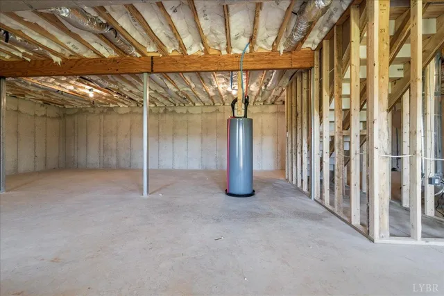 a view of a room with wooden walls