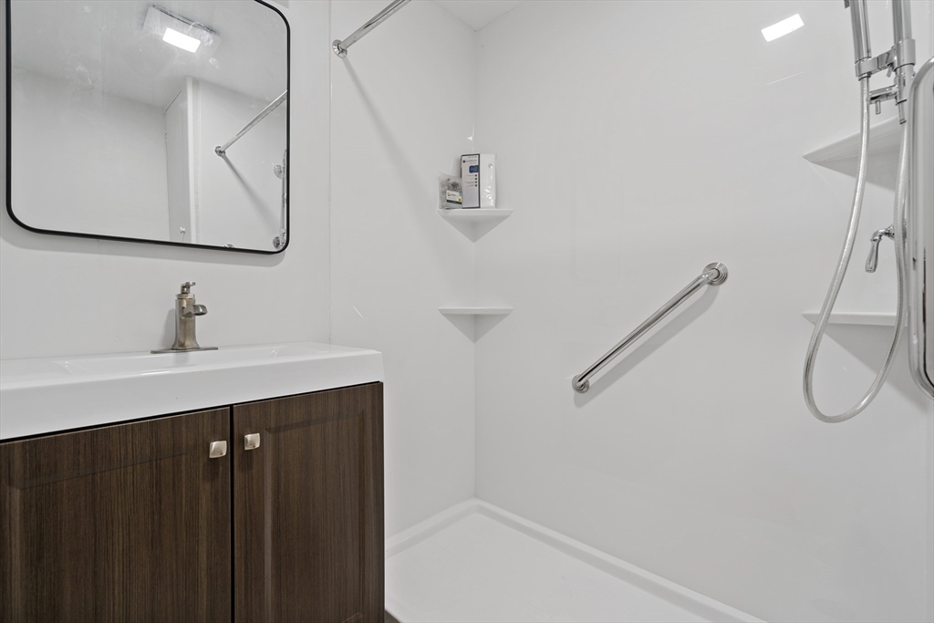 194 Emerson Street Boston, MA 02127 - Photo 15 of 18 a bathroom with a sink vanity and mirror