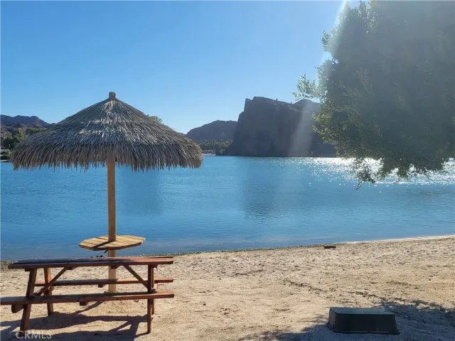 a view of a terrace with a bench