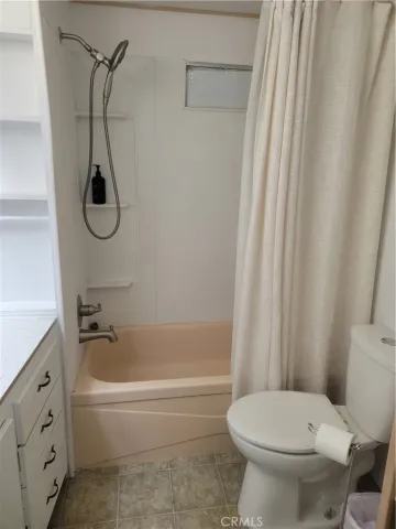a bathroom with a toilet and a bathtub