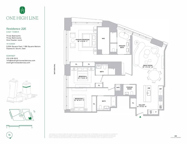 $6,875,000 | 500 West 18th Street, Unit EAST 22E | Chelsea