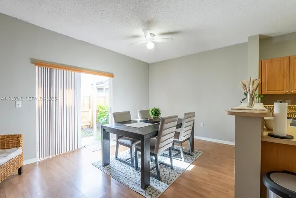 a workspace with furniture and window