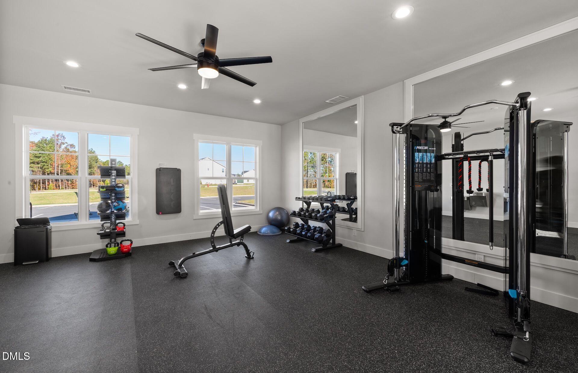 5002 Reader Way Durham, NC 27703 - Photo 28 of 32 a view of a room with gym equipment