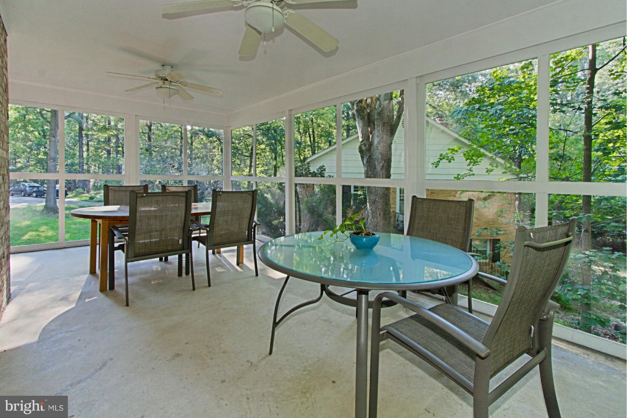 12207 Hounds Lane Reston, VA 20191 - Photo 14 of 30 Enjoy Beautiful Screen Porch with Ceiling Fans