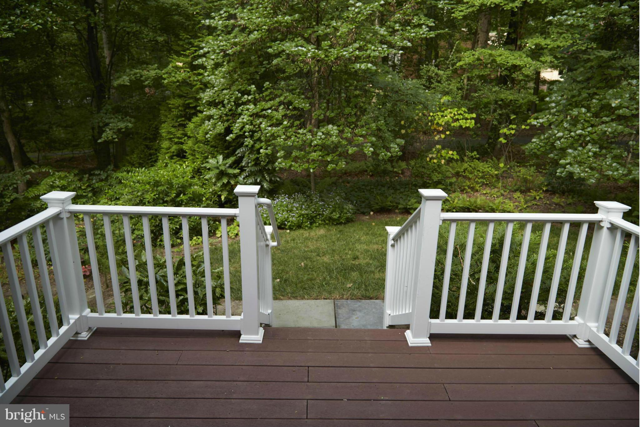 12207 Hounds Lane Reston, VA 20191 - Photo 26 of 30 Deck Leads to Professionally Landscaped Back Yard