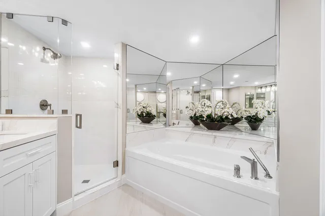 a view of a porch and garden