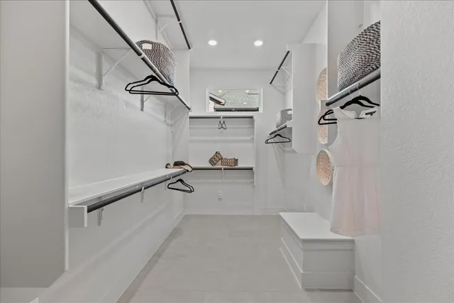 a view of a walk in closet