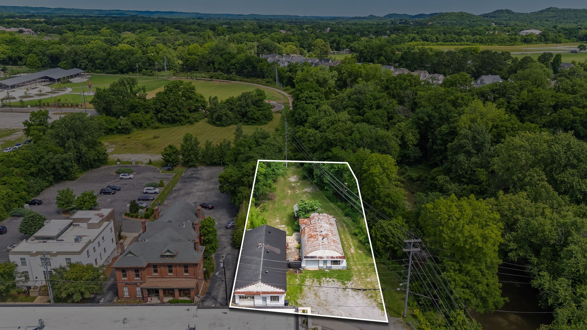 106 Bridge Street Franklin, TN 37064 - Photo 6 of 16 an aerial view of a house with a yard