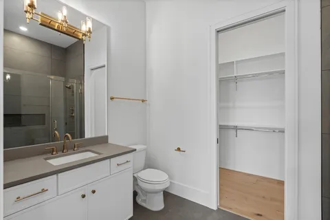 a view of a livingroom with a staircase