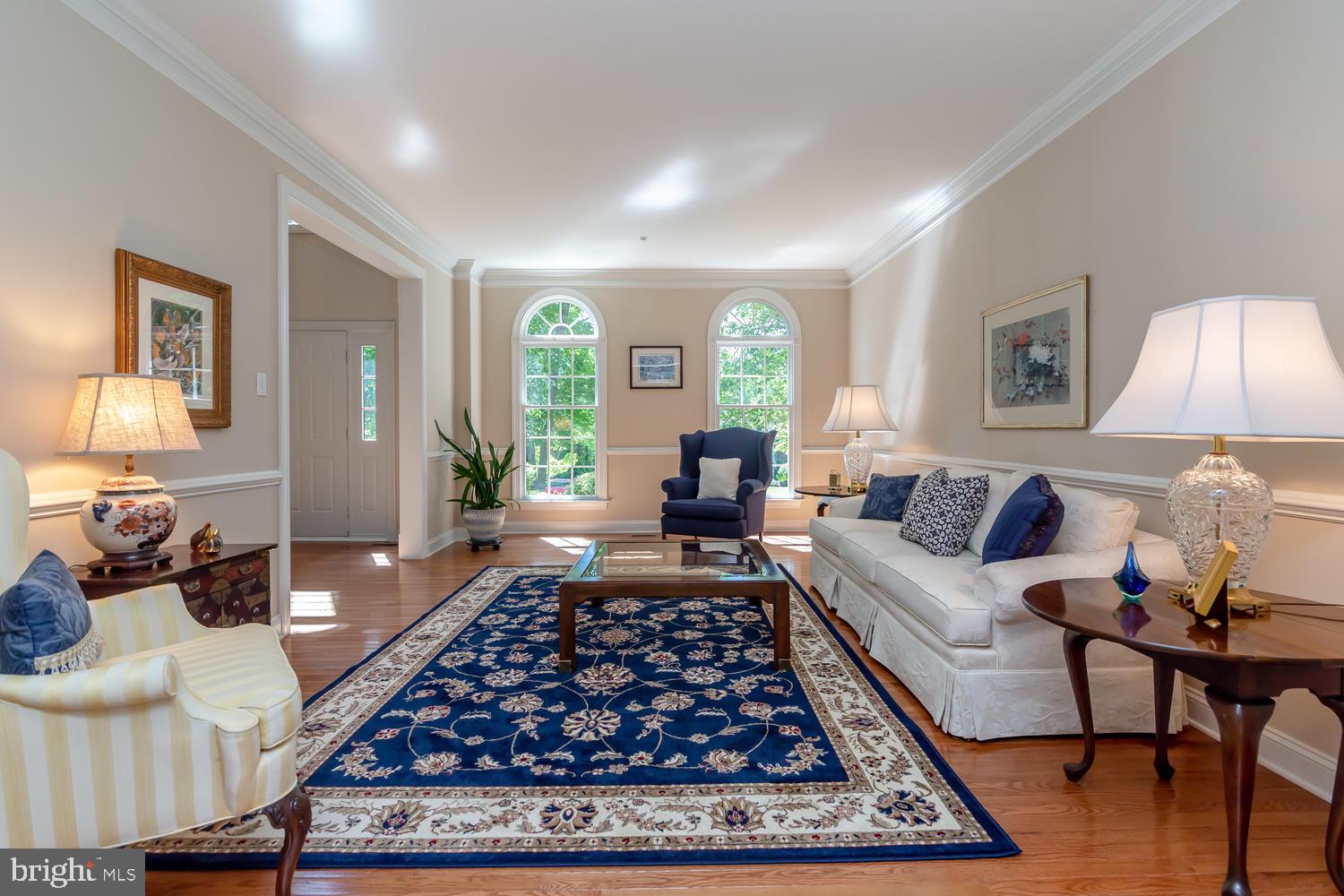 Formal Living Room with hardwood floors