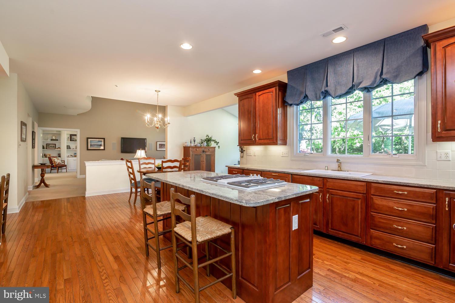 Kitchen view into Family Room