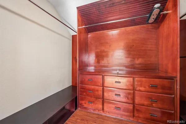 a view of a closet area