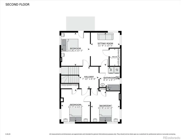 a picture of a room with a white wall and picture