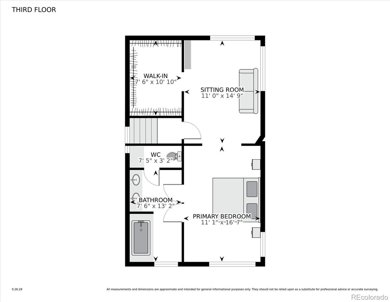 3828 Tejon Street Denver, CO 80211 - Photo 35 of 36 a picture of a floor plan