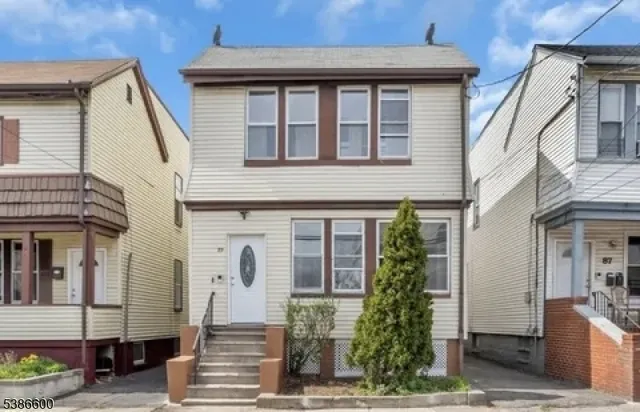 a front view of a house