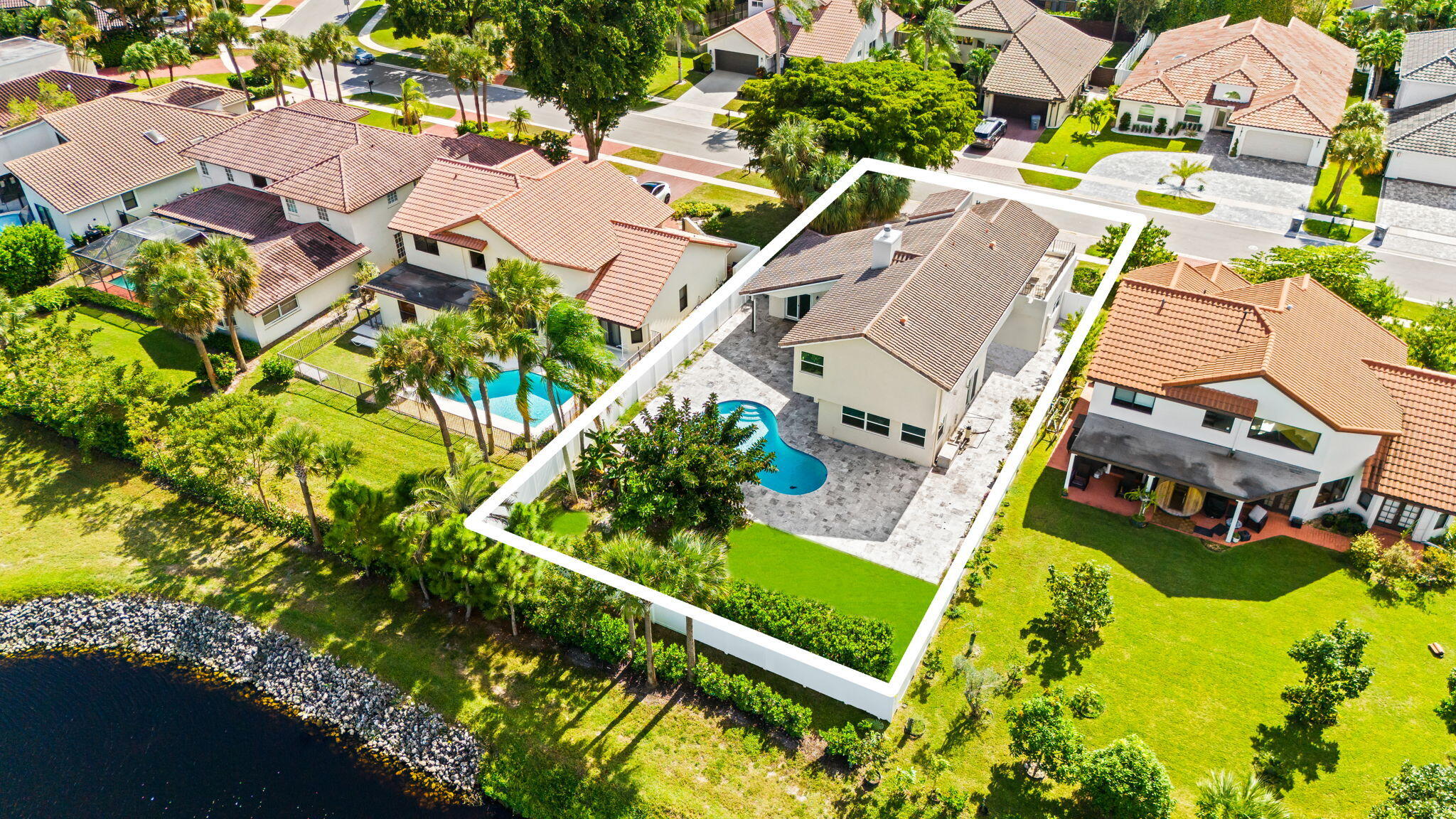 23162 L'Ermitage Circle Boca Raton, FL 33433 - Photo 42 of 48 an aerial view of residential house with outdoor space and swimming pool