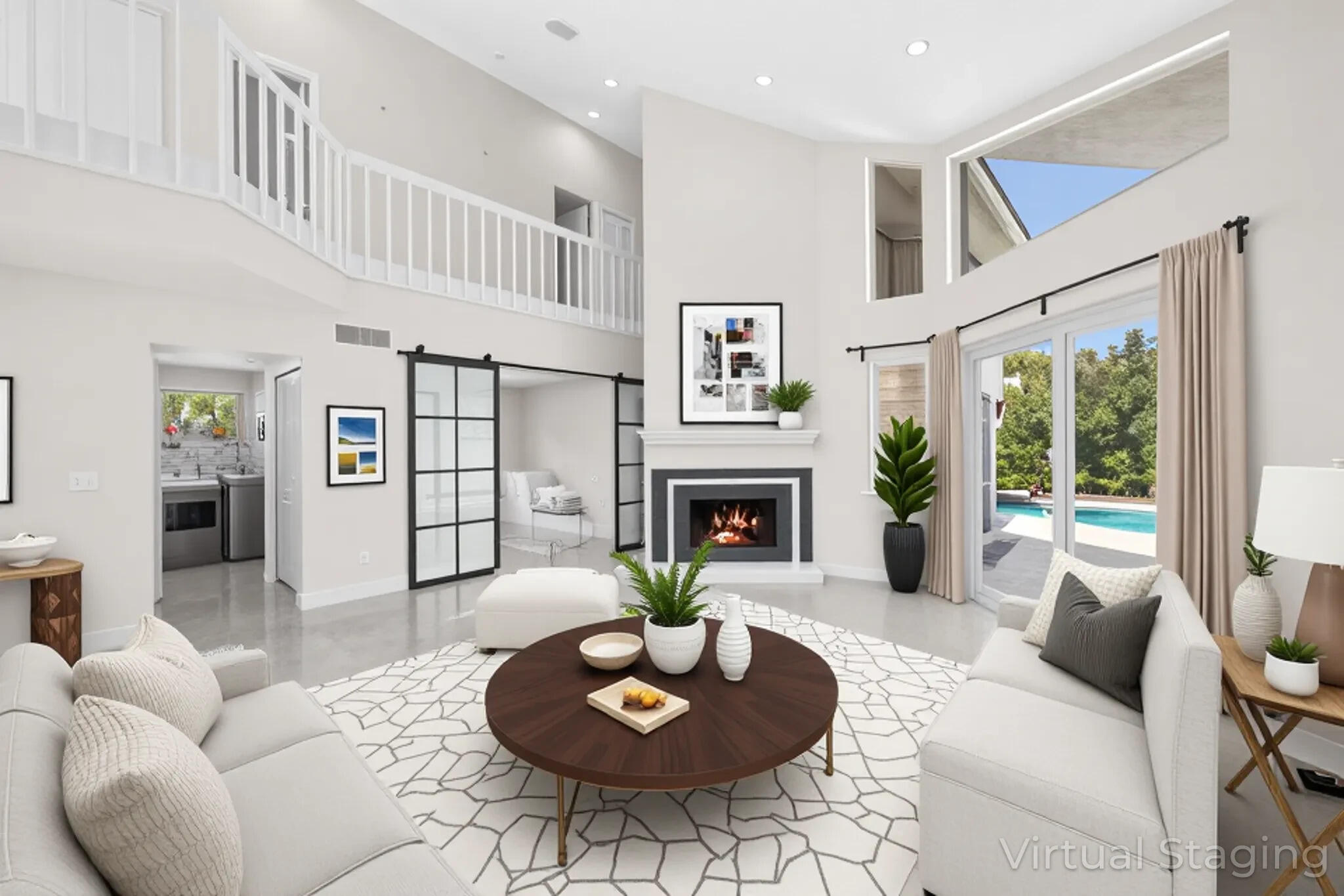 23162 L'Ermitage Circle Boca Raton, FL 33433 - Photo 5 of 48 a living room with furniture a fireplace and a large window