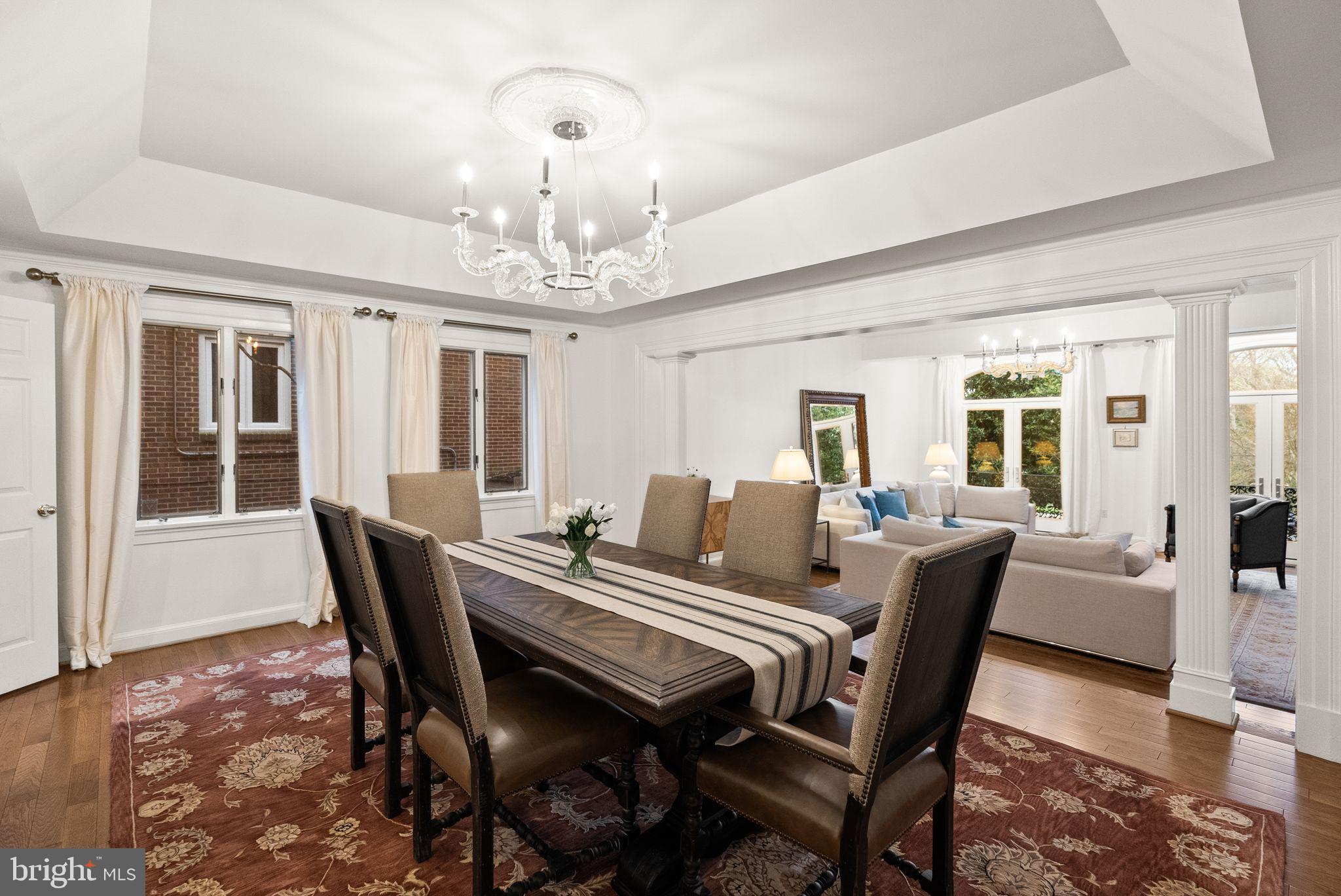 4613 Charleston Terrace Northwest Washington, DC 20007 - Photo 16 of 114 a view of a dining room with furniture window and wooden floor