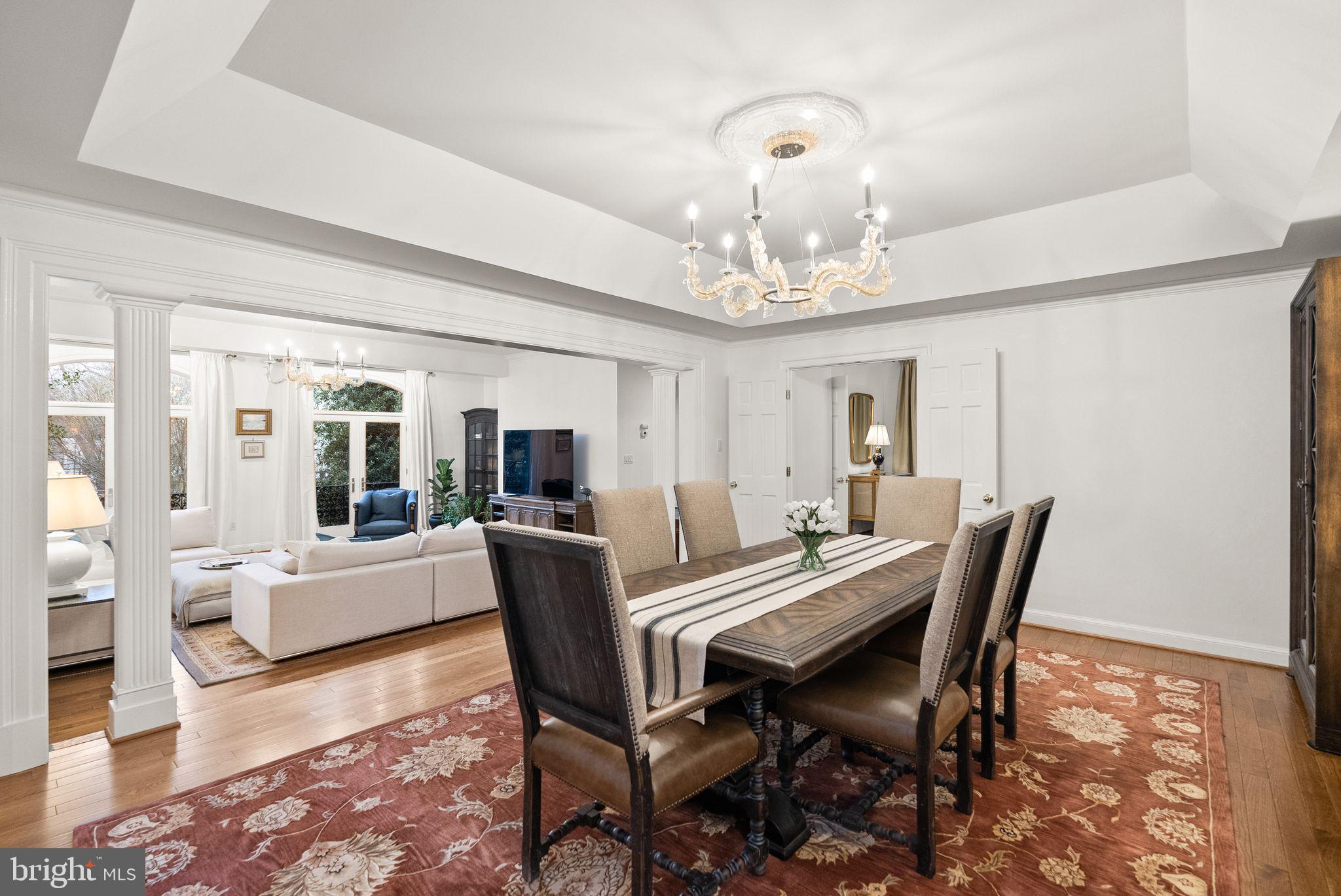 4613 Charleston Terrace Northwest Washington, DC 20007 - Photo 17 of 114 a view of a dining room with furniture window and wooden floor