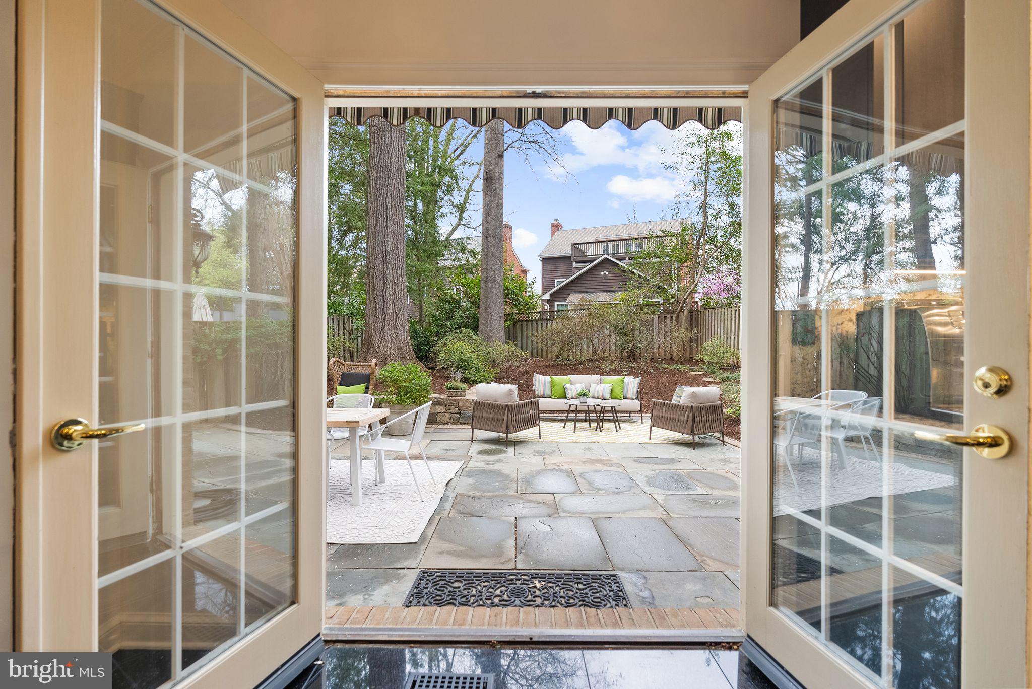 4613 Charleston Terrace Northwest Washington, DC 20007 - Photo 20 of 114 French Doors from Kitchen to Yard