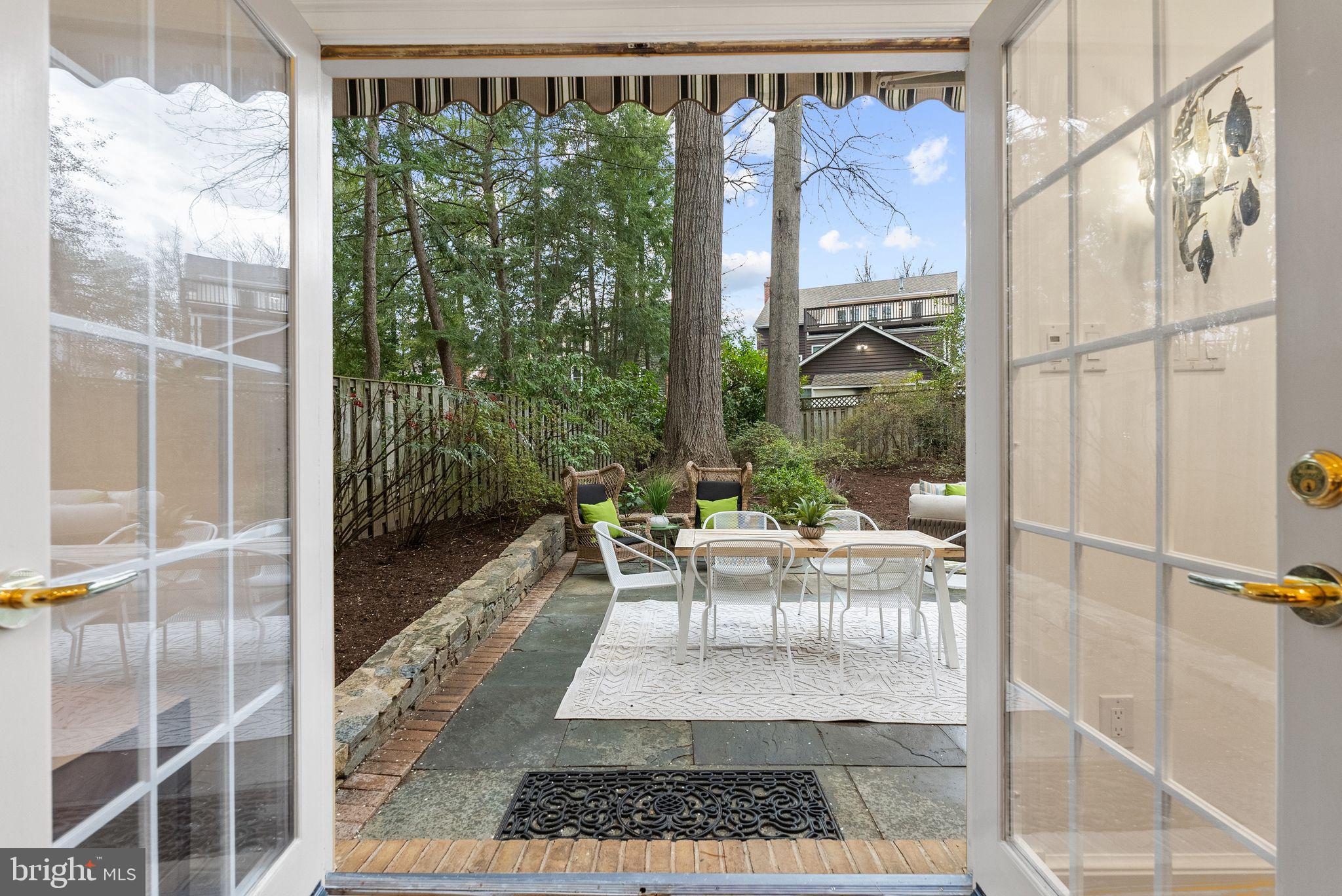 4613 Charleston Terrace Northwest Washington, DC 20007 - Photo 35 of 114 French Doors from Den to Yard