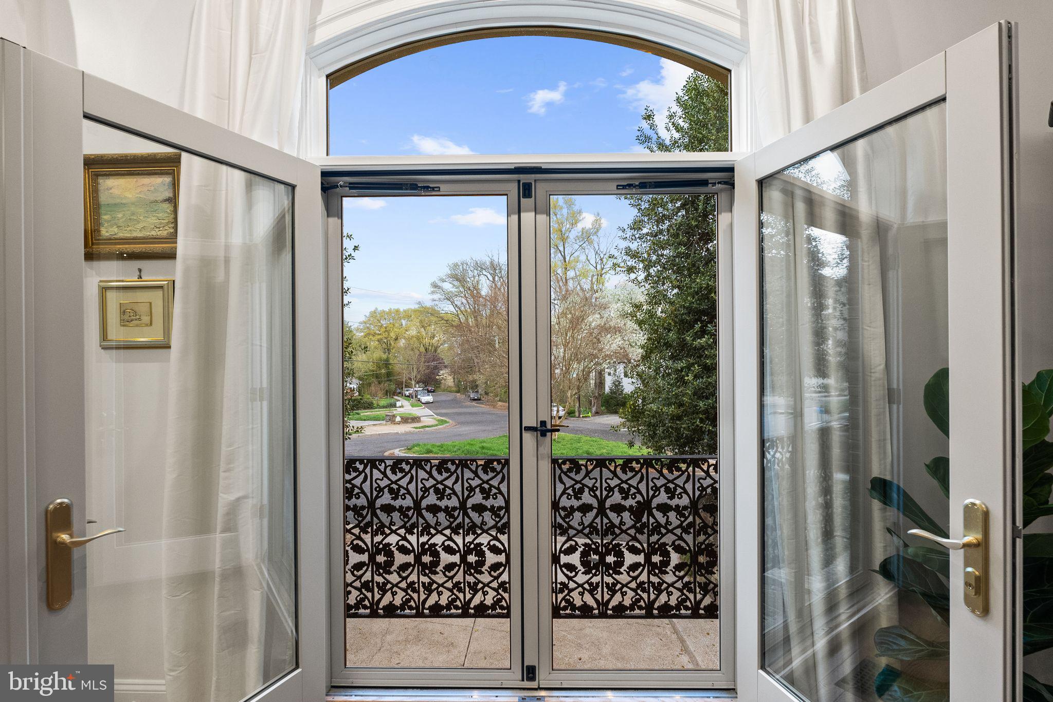 4613 Charleston Terrace Northwest Washington, DC 20007 - Photo 44 of 114 French Doors from Main Bedroom to Veranda