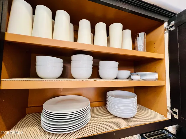 a close view of cabinets