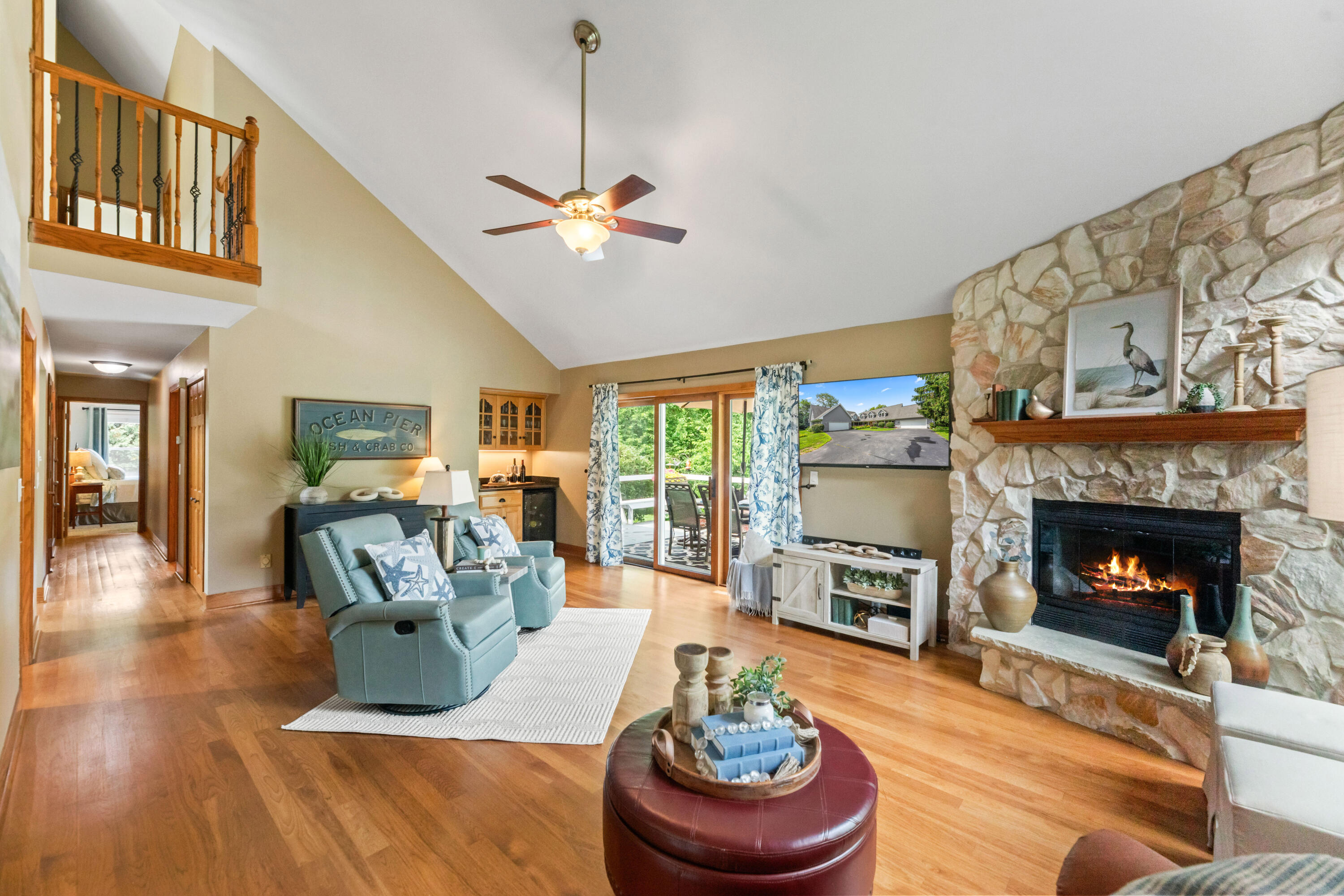 1722 Journeys Drive Delafield, WI 53029 - Photo 10 of 46 Cozy Gas Fireplace