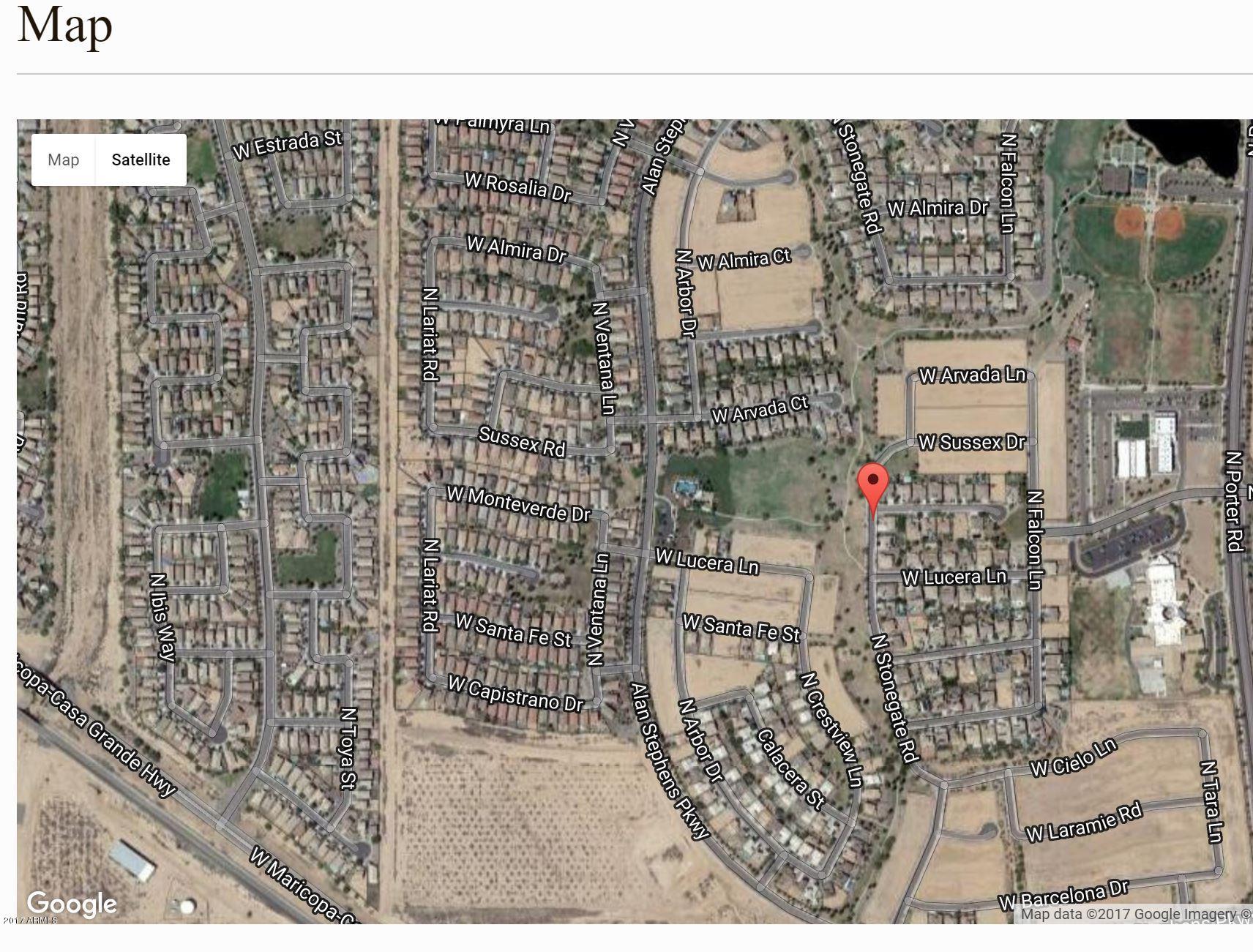 18575 North Stonegate Road Maricopa, AZ 85138 - Photo 37 of 61 Map Location of Home
