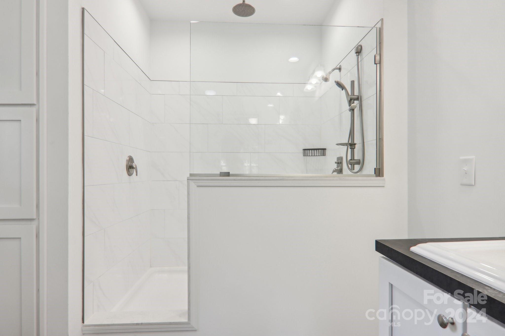 1730 Windswept Ridge Road Marshall, NC 28753 - Photo 24 of 45 a bathroom with a shower and vanity