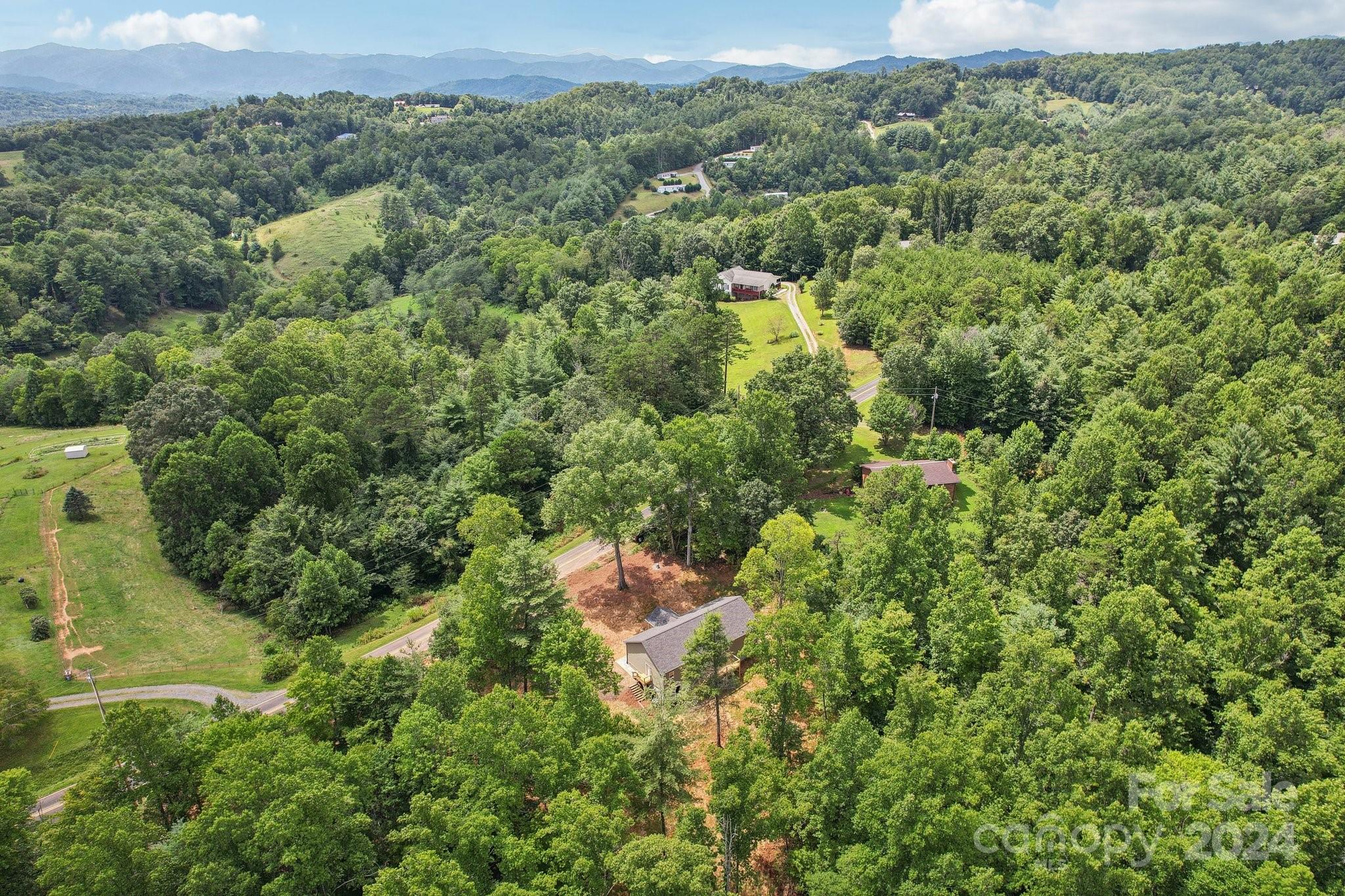 1730 Windswept Ridge Road Marshall, NC 28753 - Photo 41 of 45 an aerial view of residential house with outdoor space and trees all around
