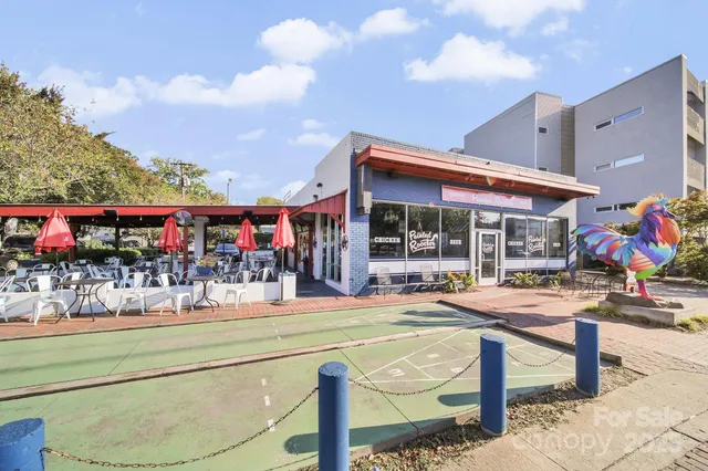 a city street lined with buildings