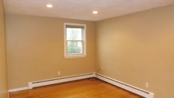 an empty room with a window